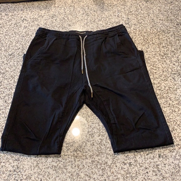 Black Chino Jogger Pants - Picture 2 of 2